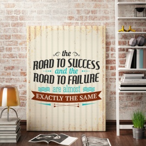 Tablou Motivational - The Road To Success And The Road To Failure - Img 2