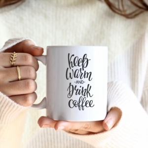 Cana cu Mesaj Keep Warm And Drink Coffee - Img 3