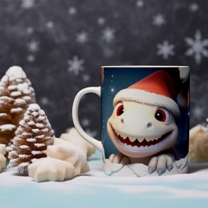 Cana De Craciun - Baby Dino in the Snow