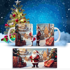 Cana De Craciun - Cartoon Santa and Big Presents - Img 3