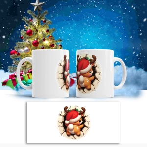 Cana De Craciun - Cute Reindeer Looking Back - Img 2