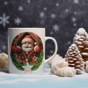 Cana De Craciun - Cute Santa in a Pocket (mesaj personalizat)