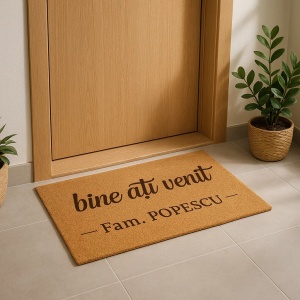 Covor de intrare personalizat - 60x40cm - bine ati venit familie