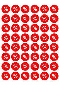 Etichete personalizate cu %, 100 buc, PVC, rezistente la apa - Img 3