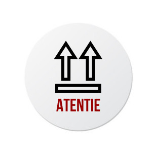 Etichete personalizate cu ATENTIE, 100 buc, PVC, rezistente la apa - Img 3