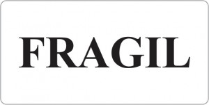 Etichete personalizate cu FRAGIL, 100 buc, PVC, rezistente la apa - Img 2