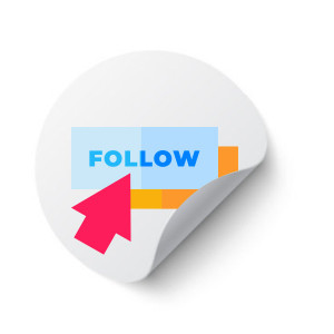 Etichete personalizate FOLLOW, 100 buc, PVC, rezistente la apa