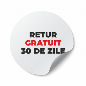 Etichete personalizate RETUR GRATUIT, 100 buc, PVC, rezistente la apa - Img 2