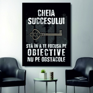 Pachet tablouri canvas motivationale - set 3 tablouri Cheia, Time si Nu astepta - Img 4