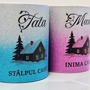 Set 2 cani personalizate Mama si Tata - Img 4