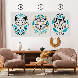 Set 3 Tablouri deco animale salbatice - Img 3
