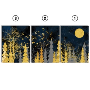 Set Tablouri Canvas - Golden Forest - Img 5
