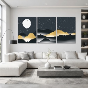 Set Tablouri Canvas - Nights In Gold And Grey