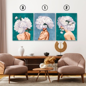 Set Tablouri Canvas - Peony Lady - Img 2