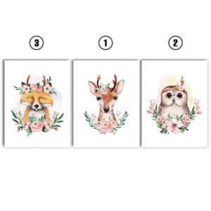 Set Tablouri Copii - Floral Animals - Img 2