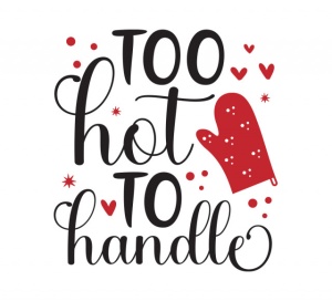 Sticker Bucatarie - Too hot to handle - Img 2