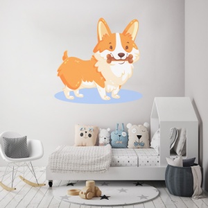 Sticker Copii - Corgi cu os - Img 4