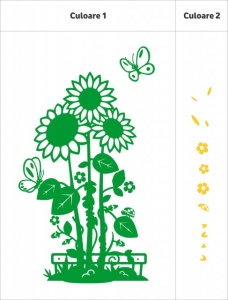Sticker De Perete Floarea Soarelui (In Doua Culori) - Img 4