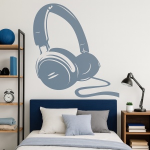 Sticker de Perete Headphones Music