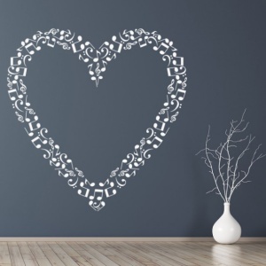 Sticker De Perete Love Heart Music - Img 3