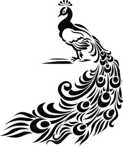 Sticker De Perete Paun - Img 2