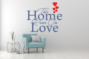Sticker De Perete This Home Runs On Love - Img 2