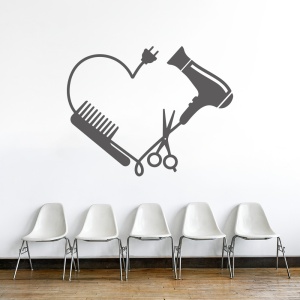 Sticker Frizerie (inima)