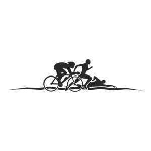 Sticker Triathlon Run Swim Cycle - Img 3