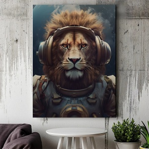 Tablou Animale Fantastice - Astro Lion (close-up)