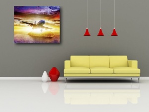 Tablou Canvas - Avion la apus - Img 2