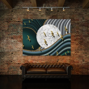 Tablou Canvas Big Marble Moon - Img 2