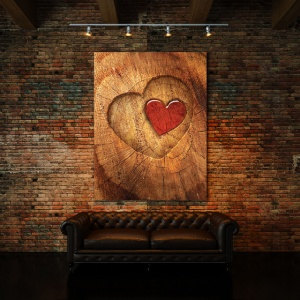 Tablou Canvas Carved Heart - Img 2