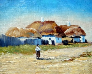 Tablou Canvas Efect Pictura Ulita Satului - Img 3