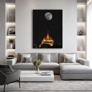 Tablou Canvas Full Moon (Black)