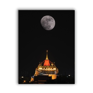 Tablou Canvas Full Moon (Black) - Img 2
