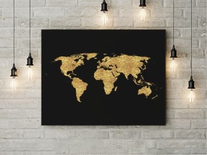 Tablou Canvas Glowing Map - Img 3