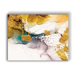Tablou Canvas Golden Abstract Fantasy - Img 2