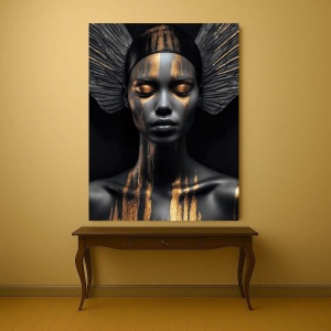 Tablou Canvas - Golden tribal godess - Img 4
