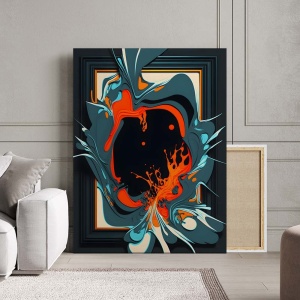 Tablou Canvas Modern Abstract - 3D Splash in a frame - Img 2