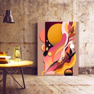 Tablou Canvas Modern Abstract - Exotic pastel painting - Img 2