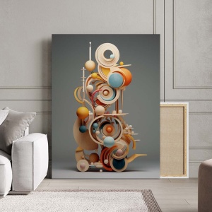 Tablou Canvas Modern Abstract - Surrealist Wooden Art