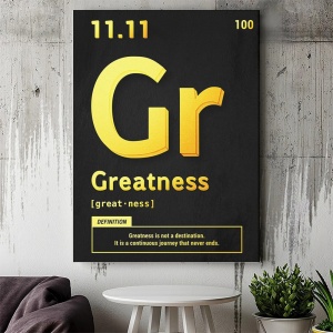 Tablou Canvas Motivational - Greatness (gold)