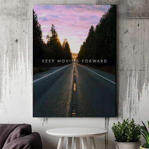 Tablou Canvas Motivational - Keep going (empty road)