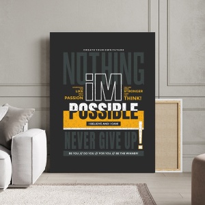 Tablou Canvas Motivational - Motivational quotes (black modern layout)