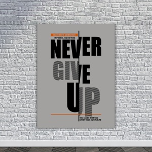 Tablou Canvas Motivational - Never give up (magazine cover) - Img 4