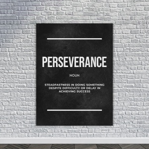 Tablou Canvas Motivational - Perseverance (definition - black) - Img 2