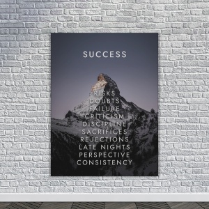Tablou Canvas Motivational - Success (snowy peak) - Img 2