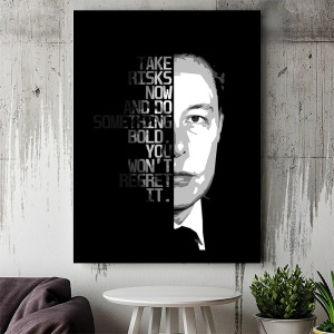 Tablou Canvas Motivational - Take risks (Elon Musk)