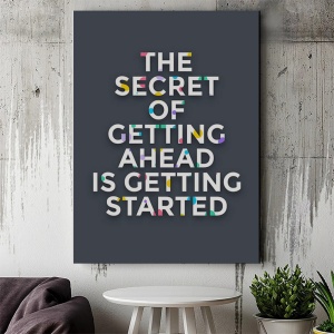 Tablou Canvas Motivational - The secret of getting ahead - Img 4