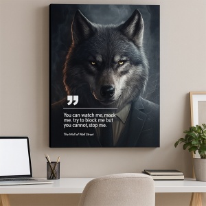 Tablou Canvas Personalizat - Business Animals - Wolf